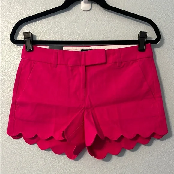 NWT J CREW FACTORY | Hot Pink Linen Blend Shorts - Picture 1 of 6